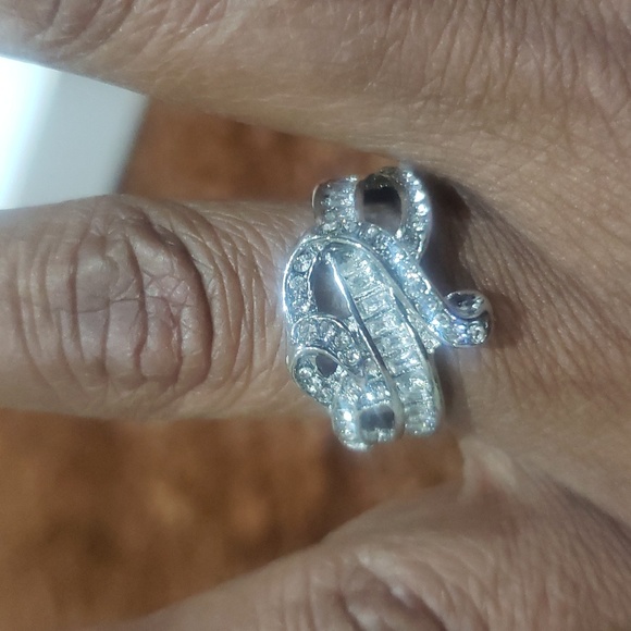 White Cubic Zircon Women Size 6 - Picture 6 of 8